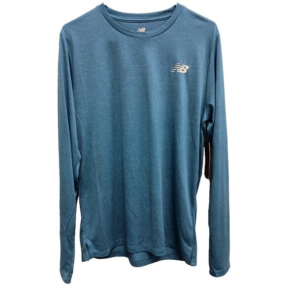 New Balance Other - New Balance Mens Athletic Top Medium Blue Sport Tech Long Sleeve Pullover Tee